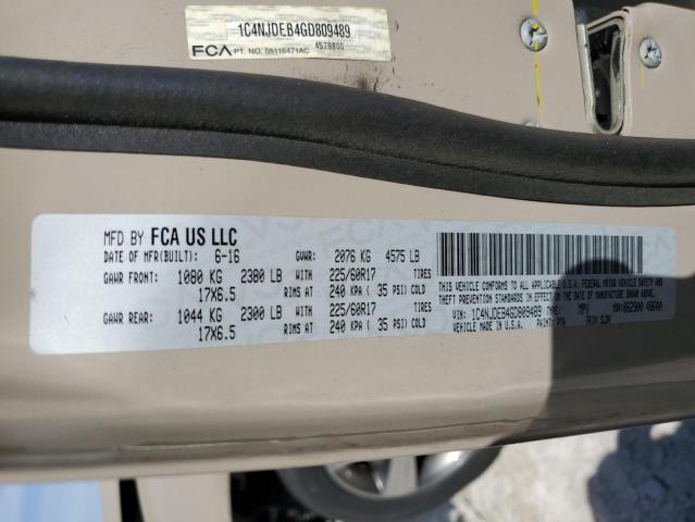 1C4NJDEB4GD809489 Jeep Compass Latitude