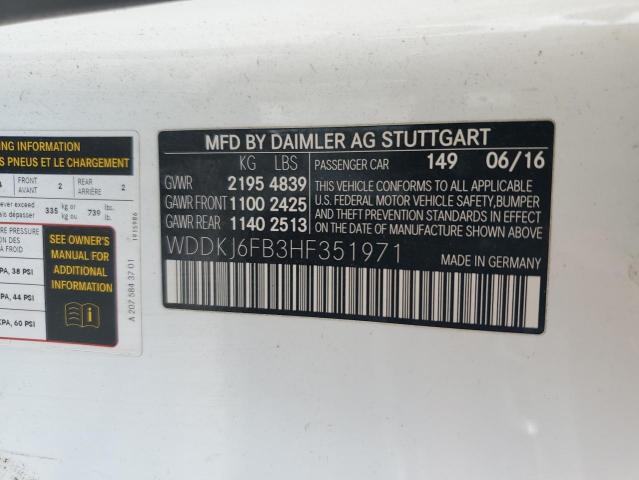WDDKJ6FB3HF351971 Mercedes-Benz E 400