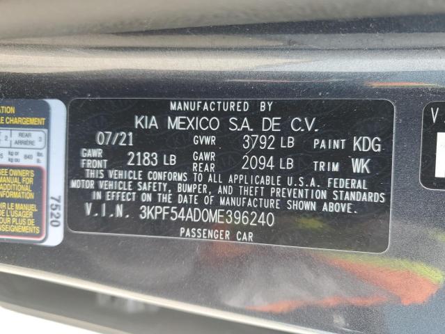 3KPF54AD0ME396240 KIA FORTE EX