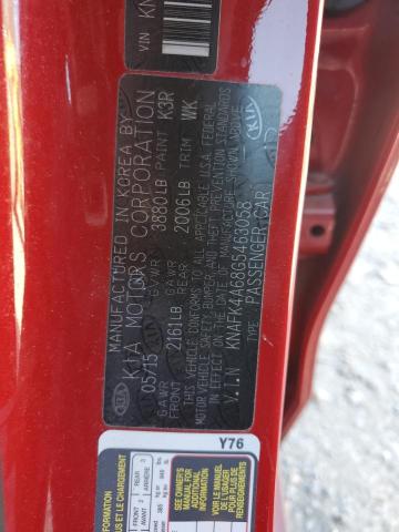 KNAFK4A68G5463058 KIA FORTE LX