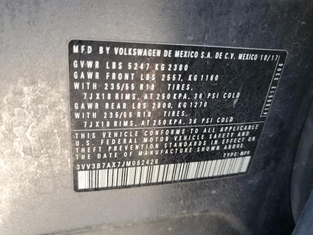 3VV3B7AX7JM062426 Volkswagen TIGUAN SE