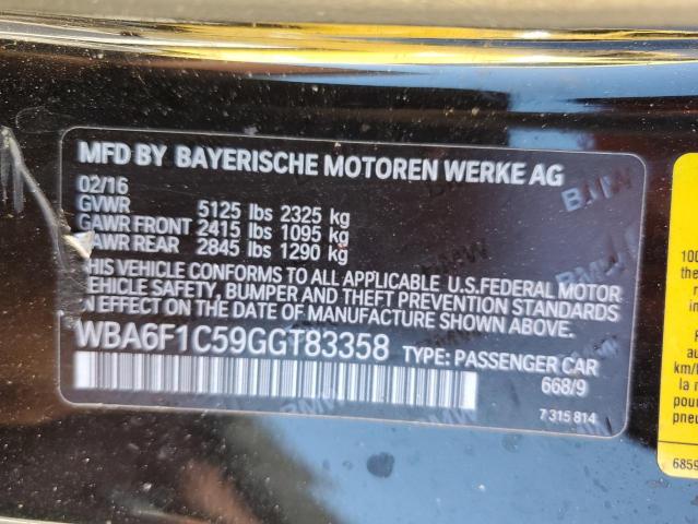 WBA6F1C59GGT83358 BMW 640 I