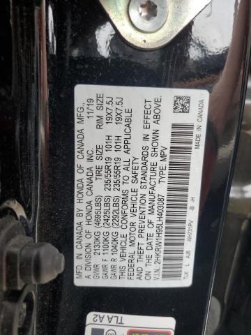 2HKRW1H95LH403087 Honda Cr-v Touring
