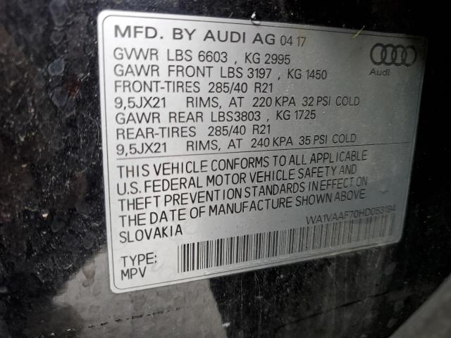 WA1VAAF70HD053194 Audi Q7 Prestige