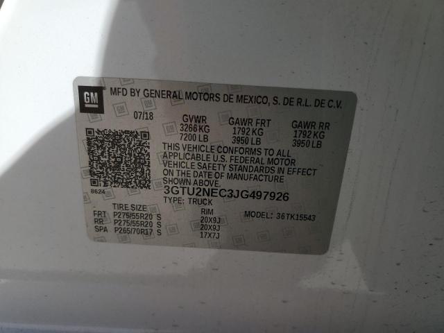 3GTU2NEC3JG497926 GMC Sierra K1500 Slt