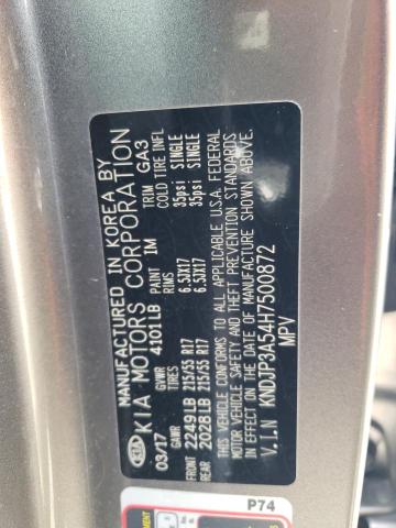KNDJP3A54H7500872 KIA SOUL +