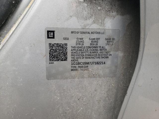 1G1BC5SM7J7182214 Chevrolet CRUZE LS