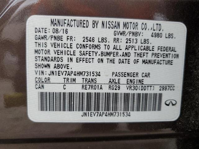 JN1EV7AP4HM731534 Infiniti Q50 Premium