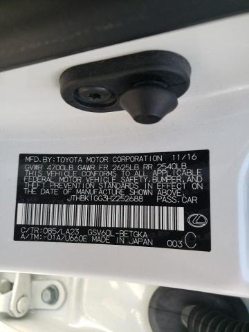 JTHBK1GG3H2252688 Lexus ES 350