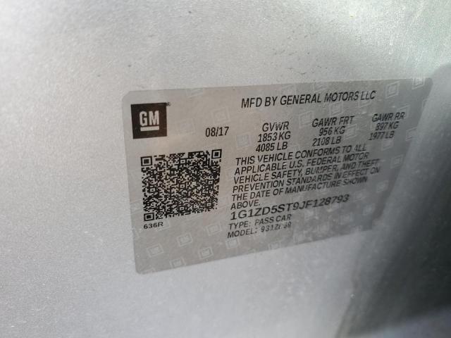 1G1ZD5ST9JF128793 Chevrolet MALIBU LT