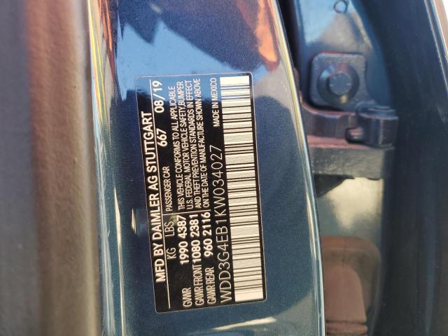 WDD3G4EB1KW034027 Mercedes-Benz A 220