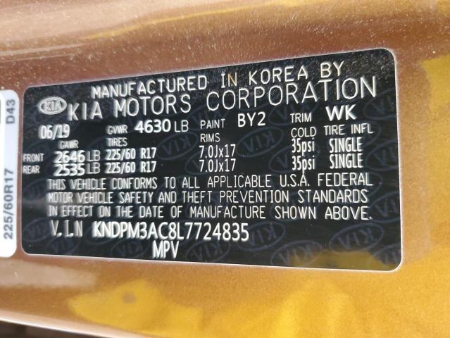 KNDPM3AC8L7724835 KIA Sportage Lx