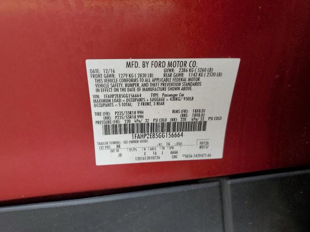 1FAHP2E85GG156664 Ford TAURUS SEL