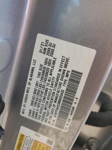 5FNYF6H23MB055432 Honda PILOT SE