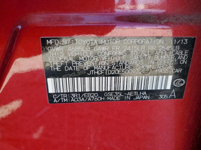 JTHCF1D20E5009321 Lexus IS 250