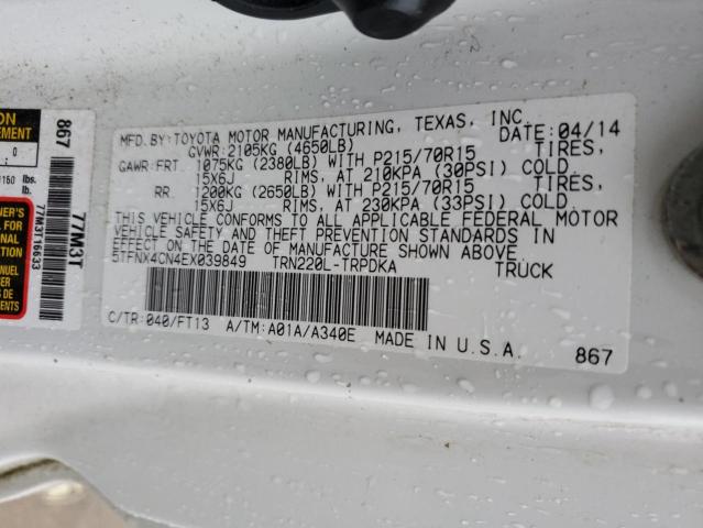 5TFNX4CN4EX039849 Toyota Tacoma