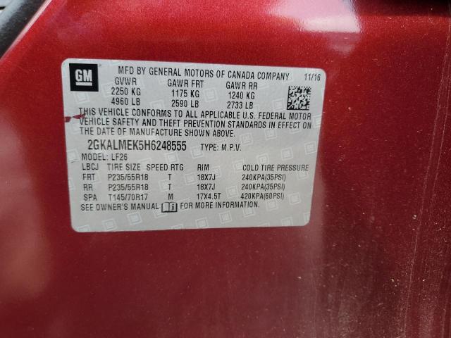 2GKALMEK5H6248555 GMC Terrain Sle