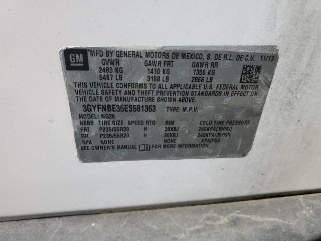 3GYFNBE36ES581363 Cadillac Srx Luxury Collection