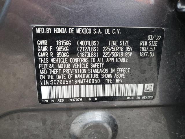 3CZRU5H16NM740950 Honda HR-V SPORT
