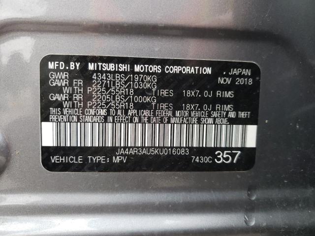 JA4AR3AU5KU016083 Mitsubishi Outlander Sport Es