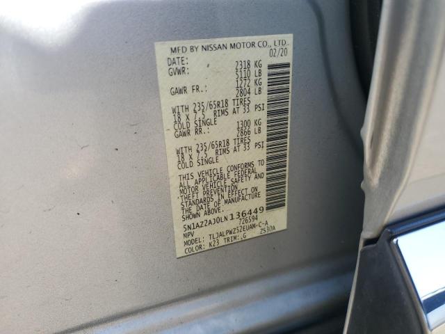 5N1AZ2AJ0LN136449 Nissan MURANO S