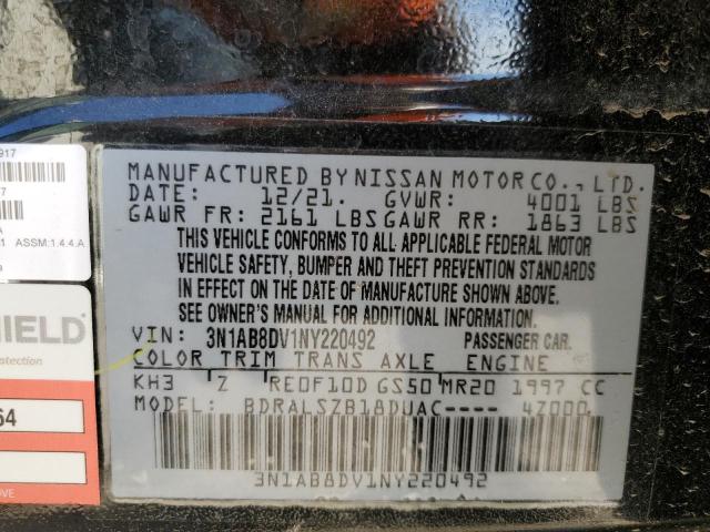 3N1AB8DV1NY220492 Nissan SENTRA SR