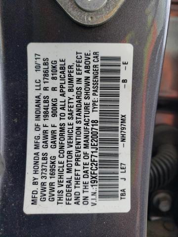 19XFC2F71JE200718 Honda CIVIC EX