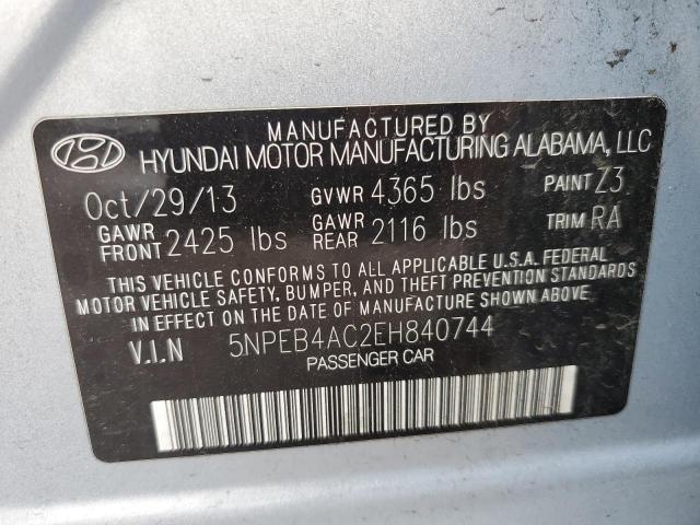 5NPEB4AC2EH840744 Hyundai SONATA GLS