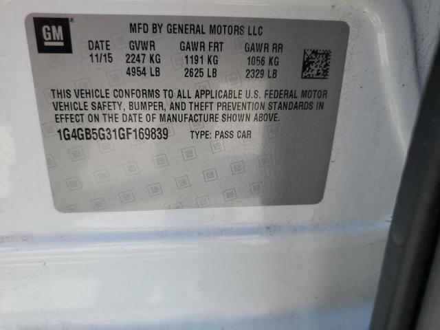 1G4GB5G31GF169839 Buick Lacrosse