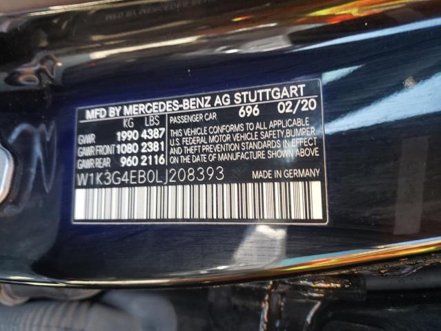 W1K3G4EB0LJ208393 Mercedes-Benz A 220