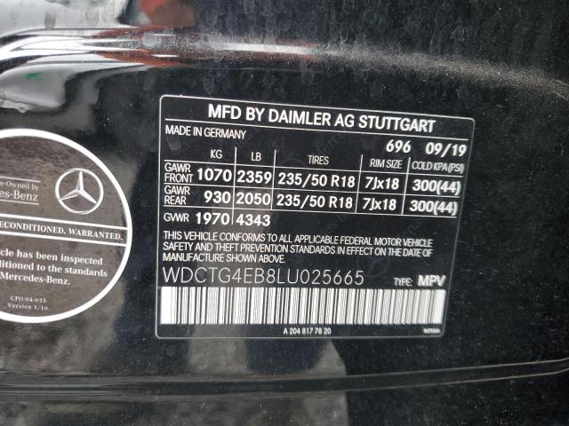 WDCTG4EB8LU025665 Mercedes-Benz GLA 250