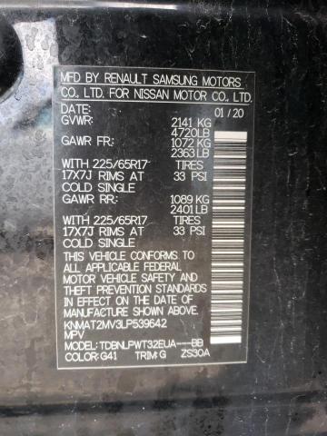 KNMAT2MV3LP539642 Nissan ROGUE S