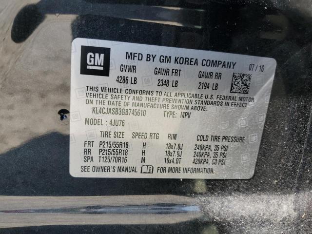KL4CJASB3GB745610 Buick Encore