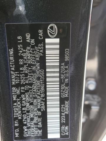 58AFZ1B19NU113560 Lexus Es 350 Base