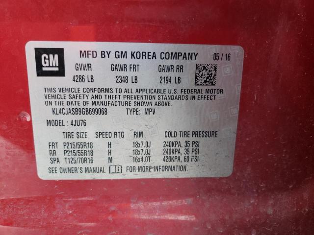 KL4CJASB9GB699068 Buick Encore