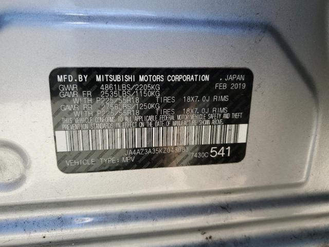 JA4AZ3A35KZ043083 Mitsubishi Outlander Se