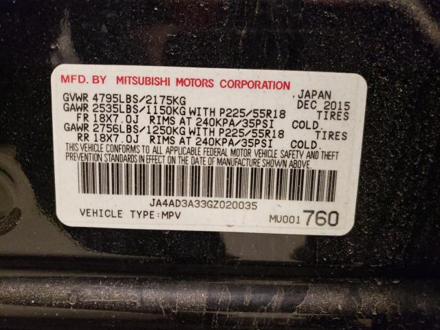 JA4AD3A33GZ020035 Mitsubishi Outlander Se