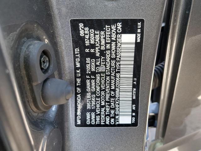 SHHFK7H98MU200646 Honda Civic Sport Touring