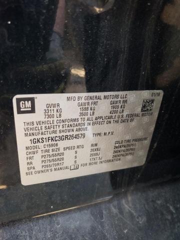 1GKS1FKC3GR264579 GMC Yukon Xl C1500 Sle