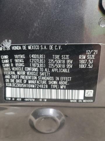 3CZRU5H16NM724828 Honda HR-V SPORT