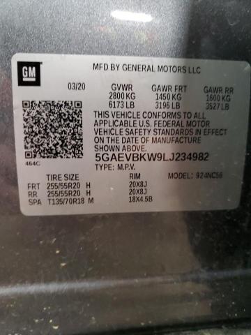 5GAEVBKW9LJ234982 Buick Enclave Premium