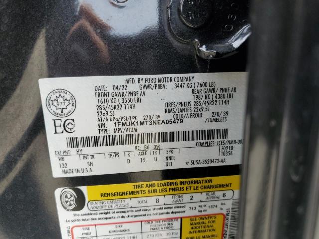 1FMJK1MT3NEA05479 Ford Expedition Max Platinum