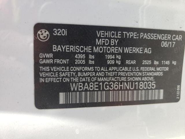 WBA8E1G36HNU18035 BMW 320 I