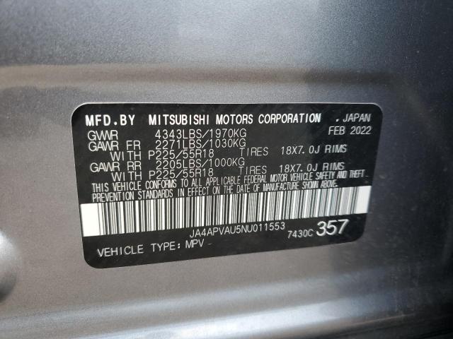 JA4APVAU5NU011553 Mitsubishi Outlander Sport Se