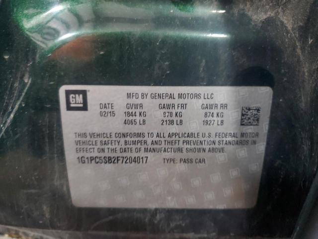 1G1PC5SB2F7204017 Chevrolet CRUZE LT