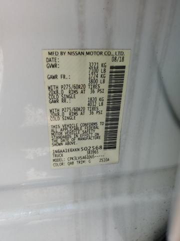 1N6AA1E6XKN502568 Nissan Titan Platinum Reserve