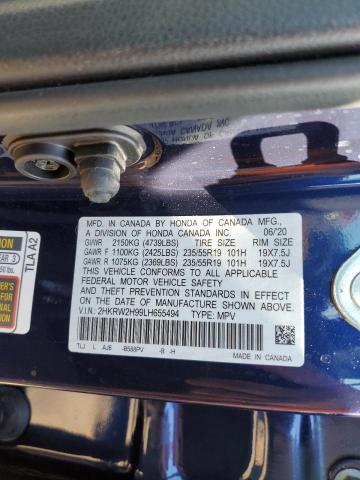 2HKRW2H99LH655494 Honda Cr-v Touring