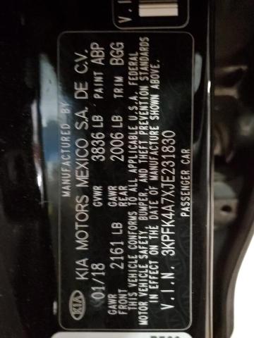3KPFK4A7XJE231830 KIA FORTE LX