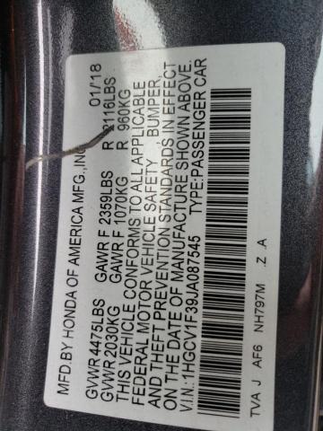 1HGCV1F39JA087545 Honda Accord Sport