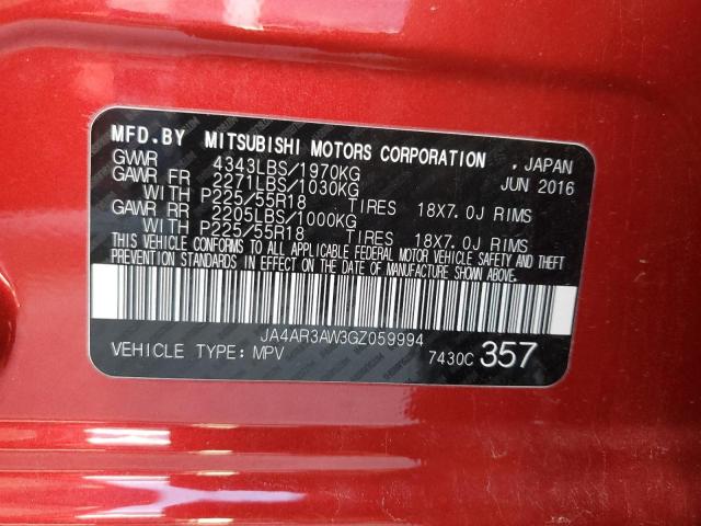 JA4AR3AW3GZ059994 Mitsubishi Outlander Sport Es